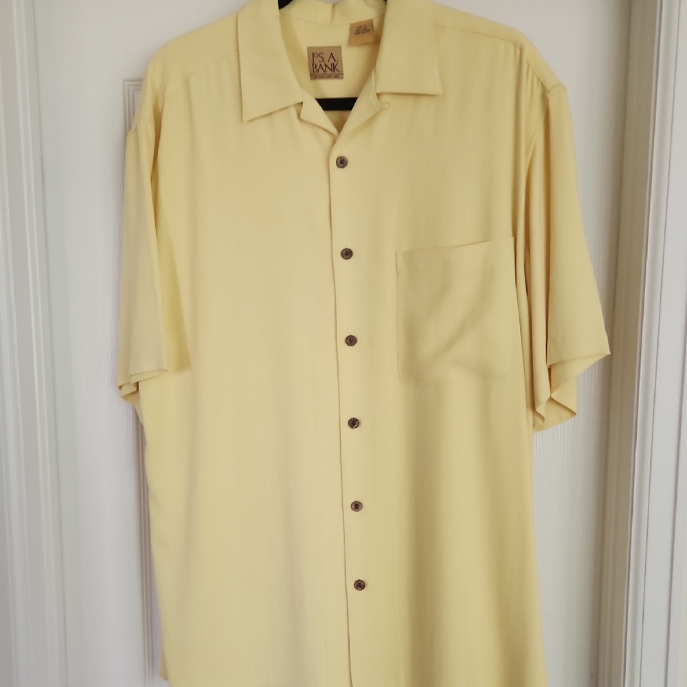 Jos. A. Bank Yellow Casual Button Down Shirt